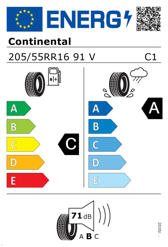 205/55 R16 91 V Continental PREMIUMCONTACT 6 (C,A,71dB)